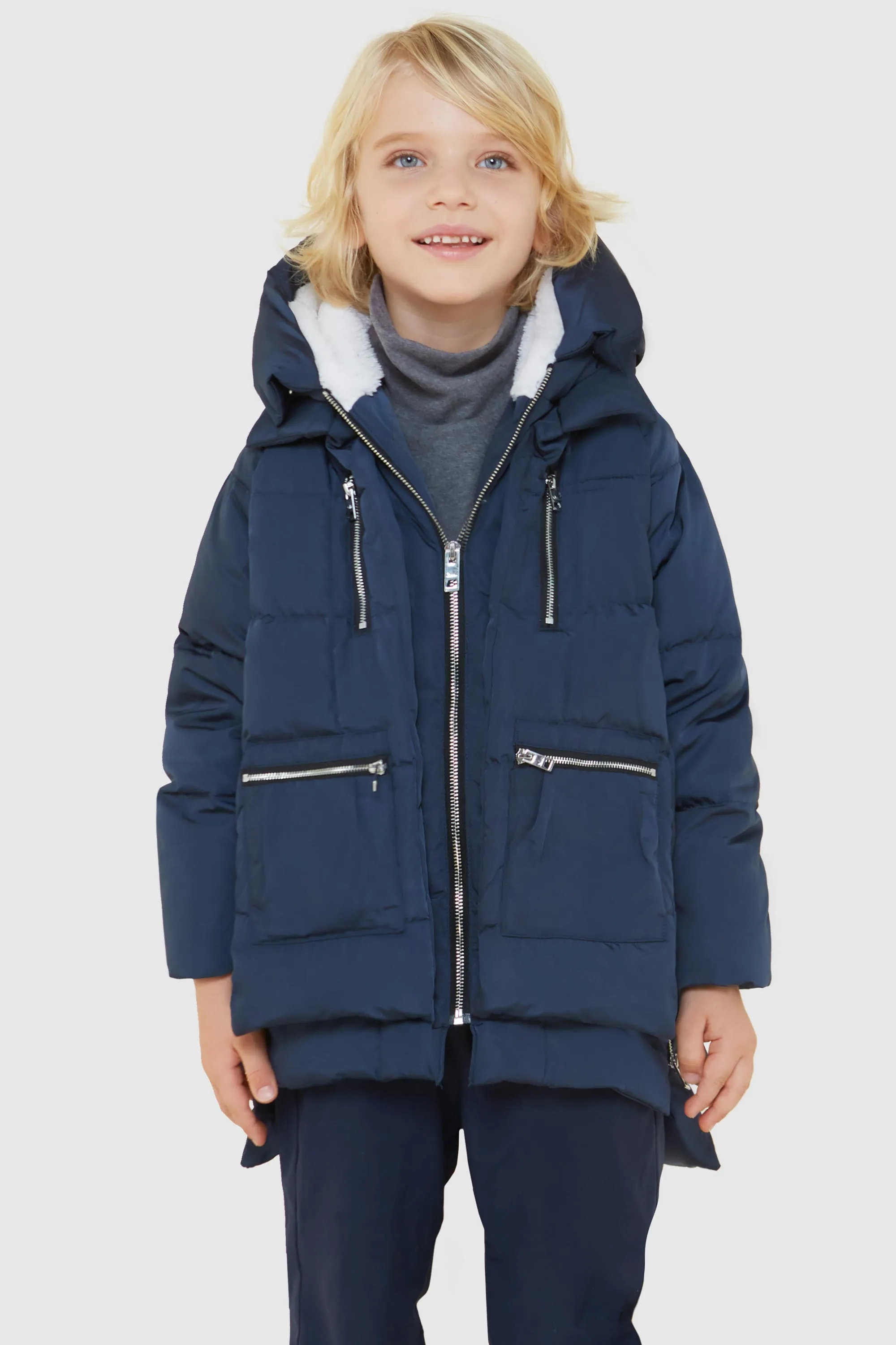 092 Classics Children Thickened Hooded Down Coat