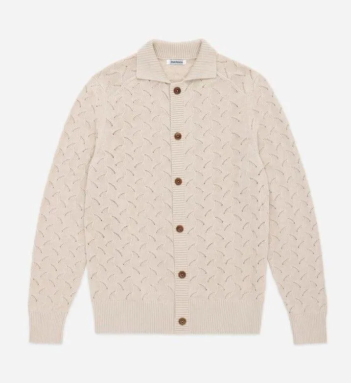 3sixteen - Lace Knit Cardigan Natural