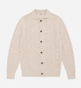 3sixteen - Lace Knit Cardigan Natural