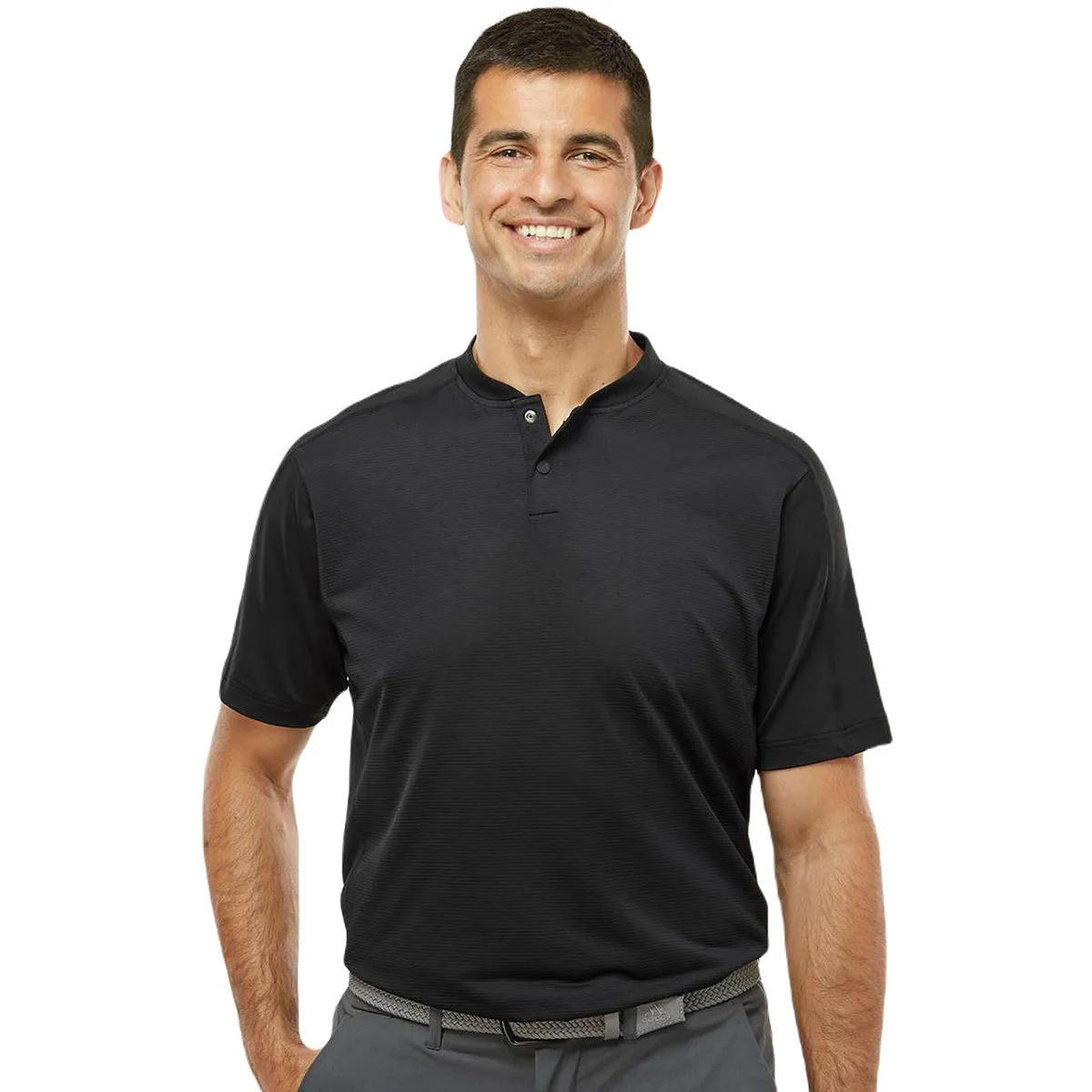 Adidas Men's Black Sport Collar Polo