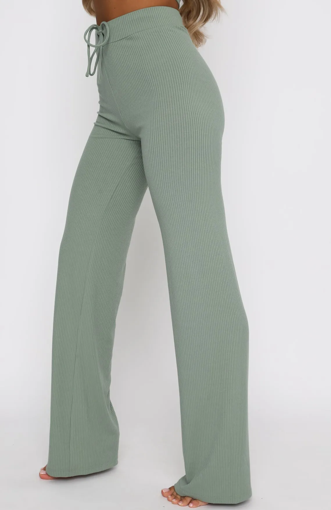 Adore You Ribbed Pants Sage