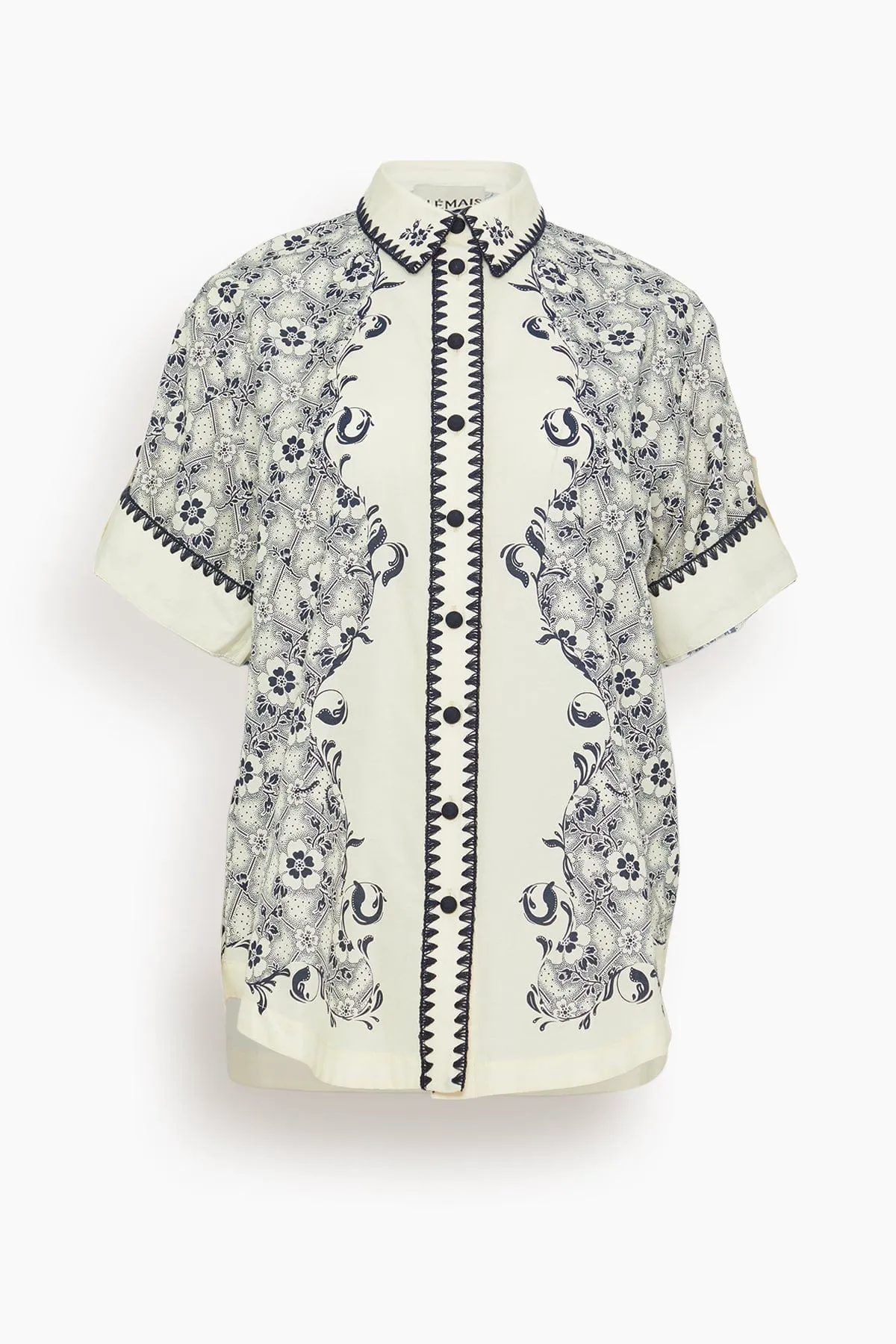 Airlie Shirt in Navy/Cream