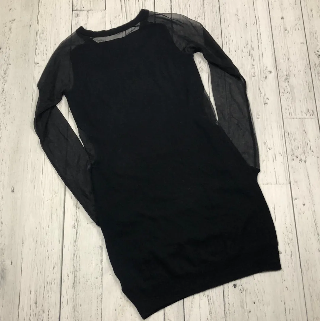 Allsaints spitalfields black sheer dress - Hers 8/M