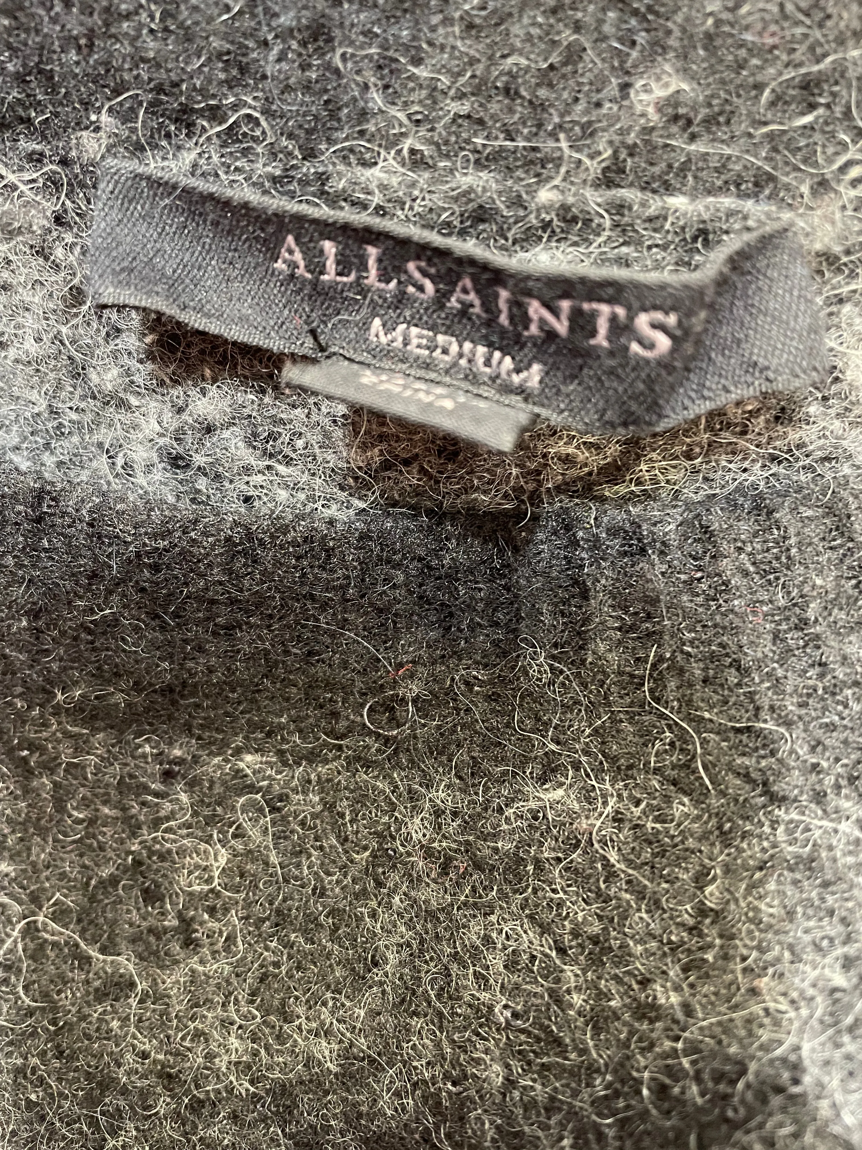 ALLSAINTS SPITALFIELDS/Sweater/M/Graphic/Wool/BLK/