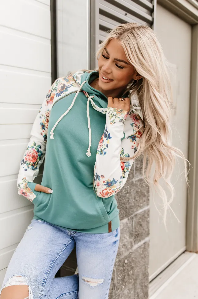 Ampersand Avenue - Doublehood Sweatshirt - Once & Floral