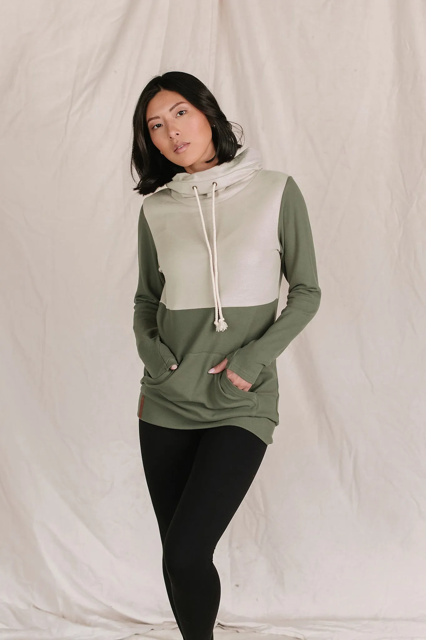 Ampersand Avenue Performance Fleece Cowlneck Sweatshirt - Wanderlust