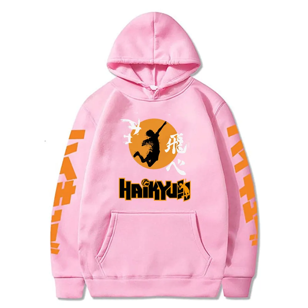 Anime Haikyuu Hoodies  Karasuno Fly High