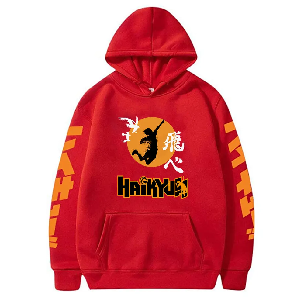 Anime Haikyuu Hoodies  Karasuno Fly High