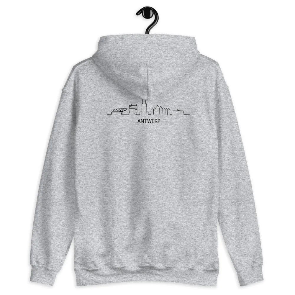 Antwerp Skyline Back Hoodie