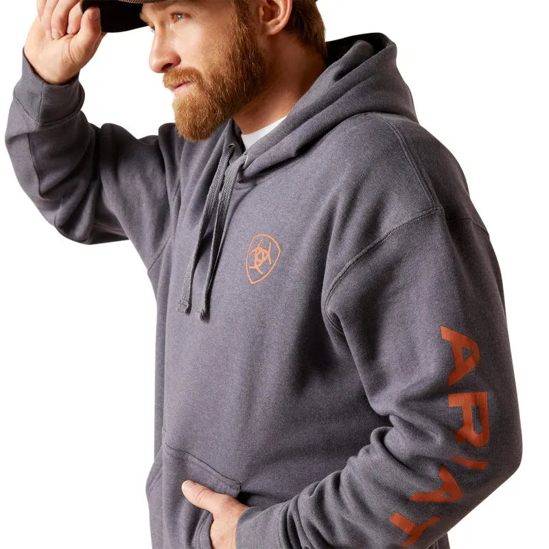 Ariat Mens Odyssey Gray Heather Logo Hoodie - Comfortable & Stylish Apparel