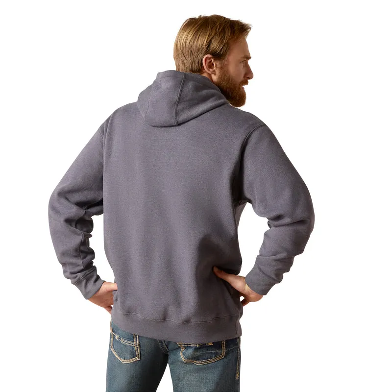 Ariat Mens Odyssey Gray Heather Logo Hoodie - Comfortable & Stylish Apparel