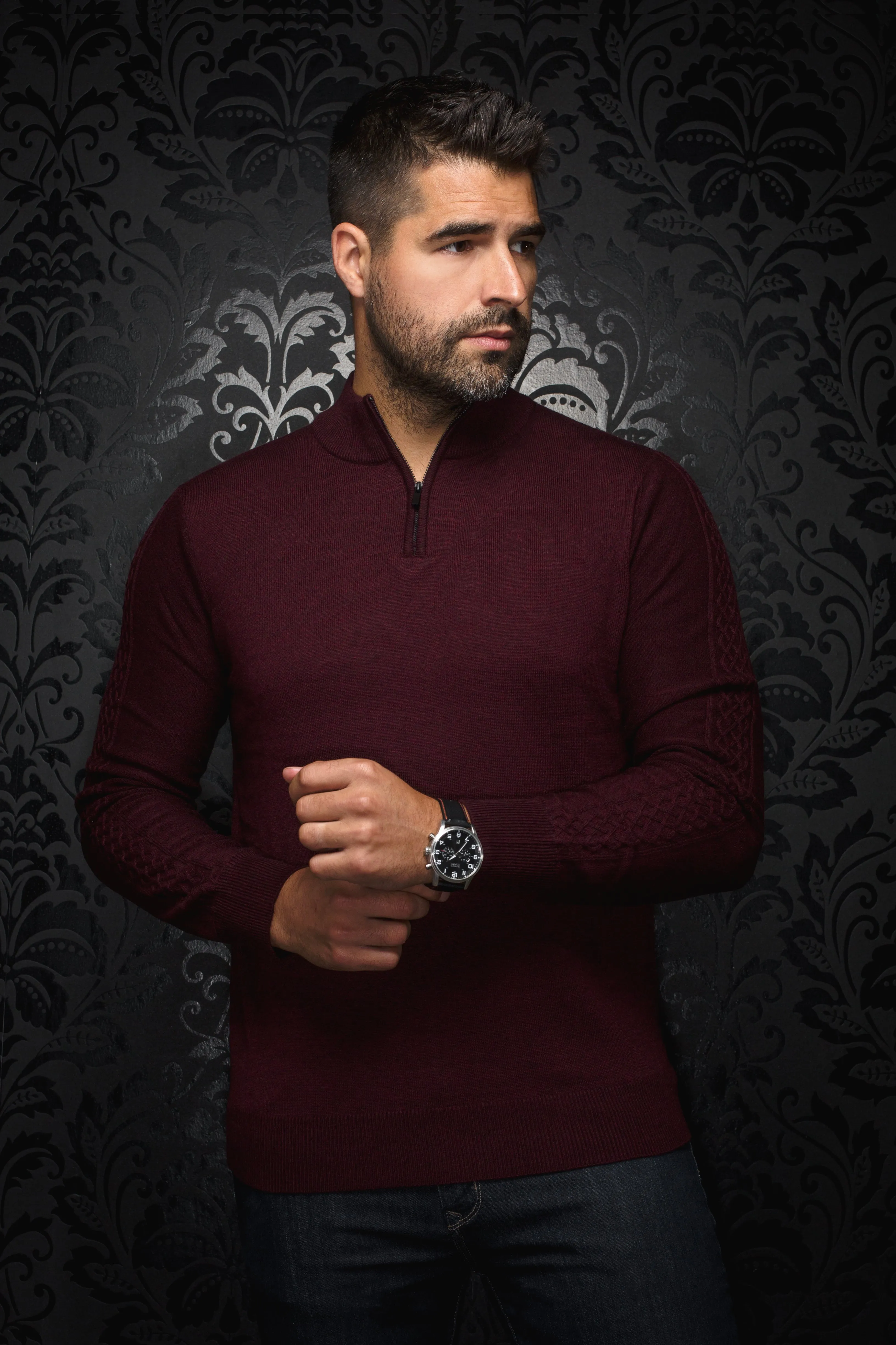 Au Noir Sweaters | Mesta Burgundy