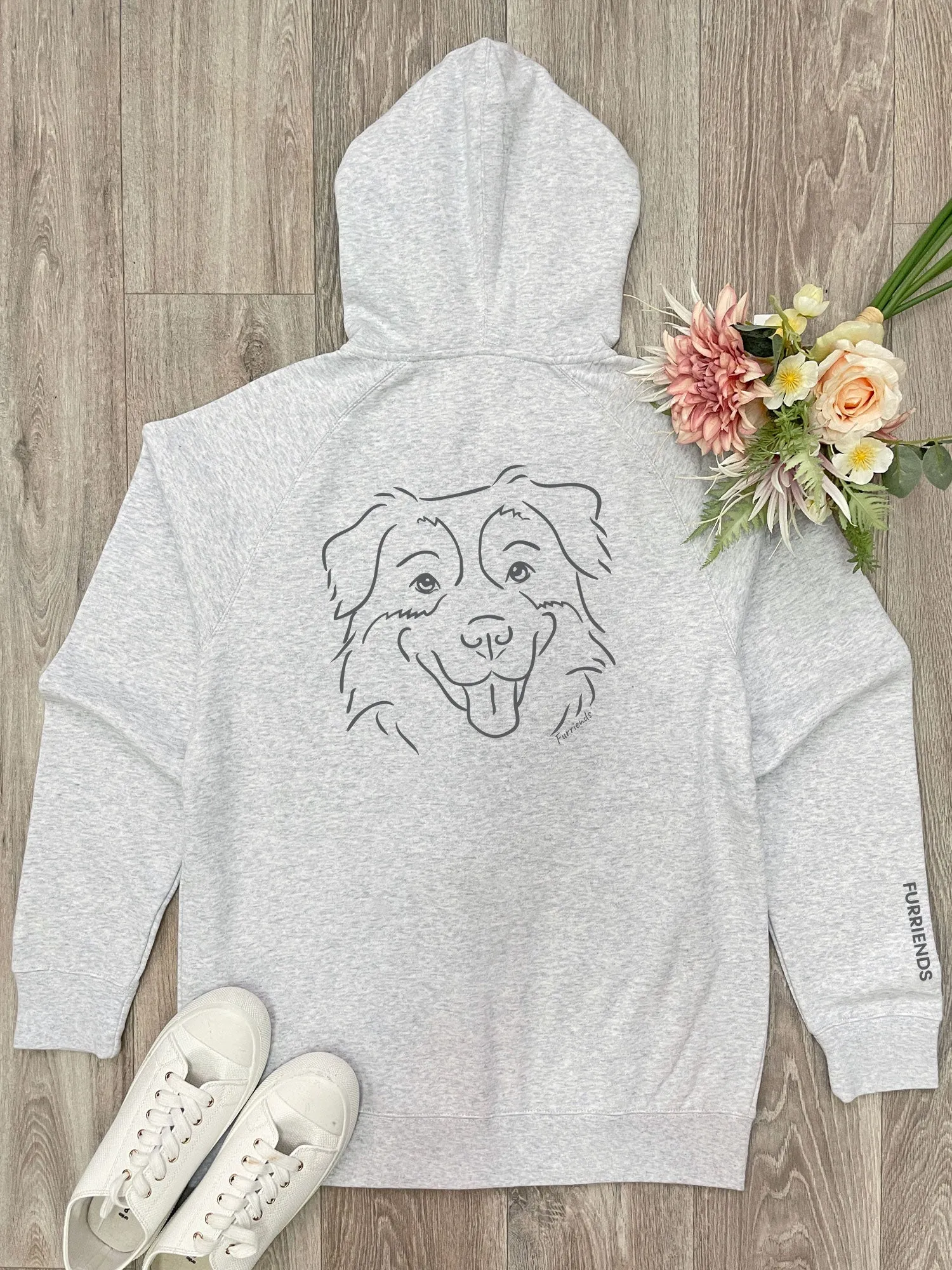 Australian Shepherd Zip Front Hoodie