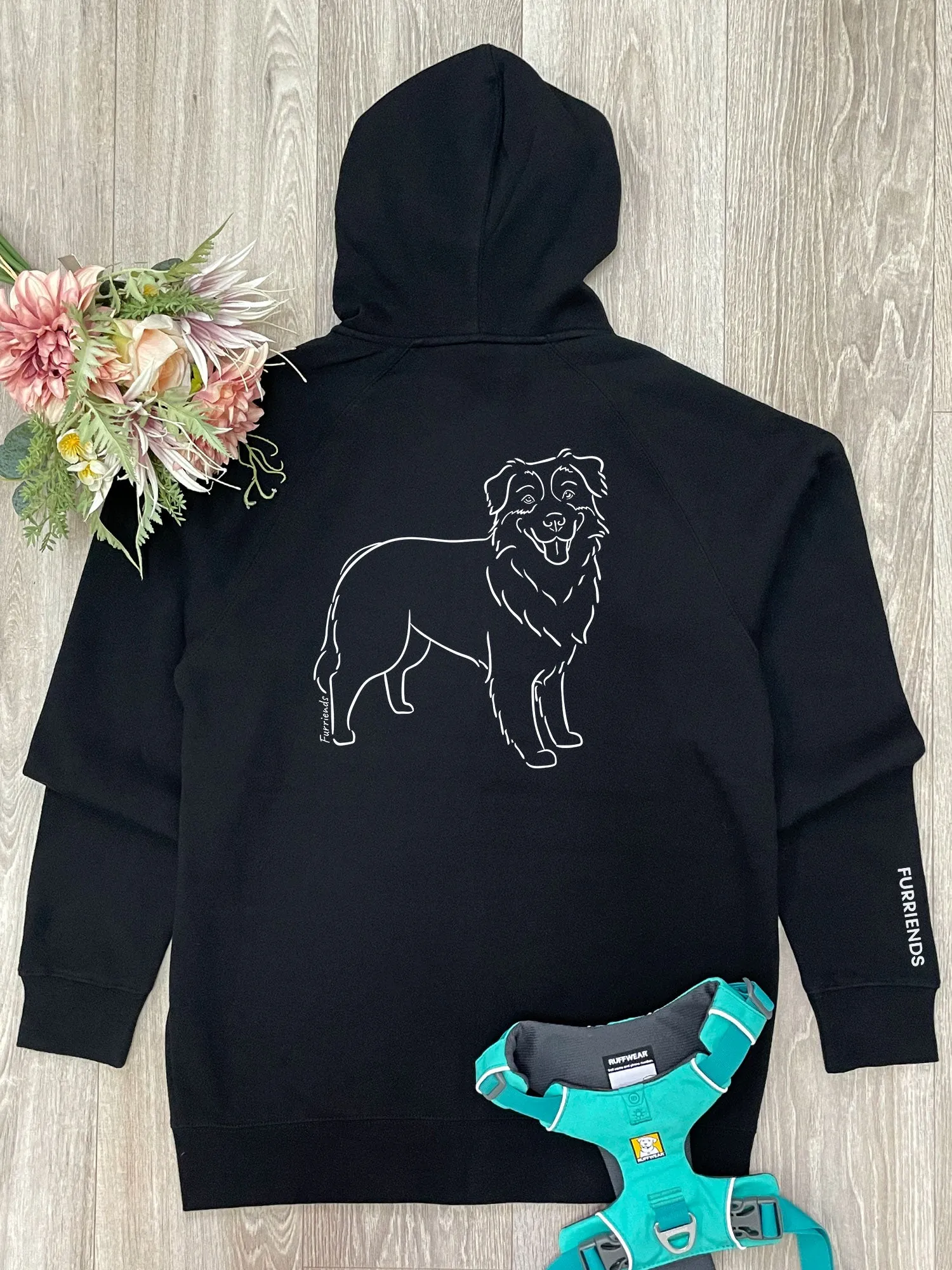 Australian Shepherd Zip Front Hoodie