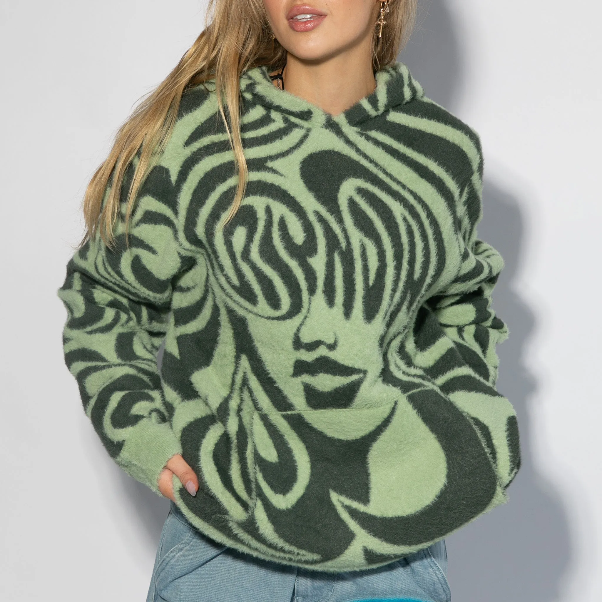 Beautiful Fomo Mohair Hoodie (Pistachio)