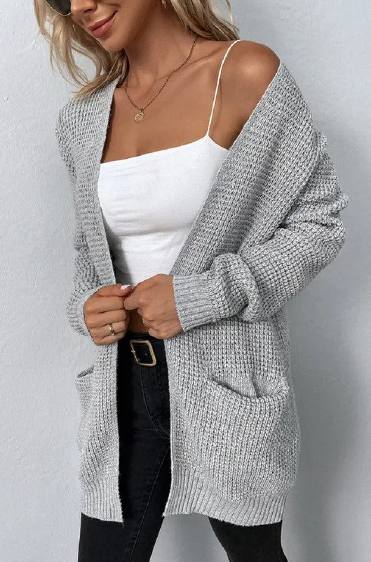 Bella waffle sweater cardigan