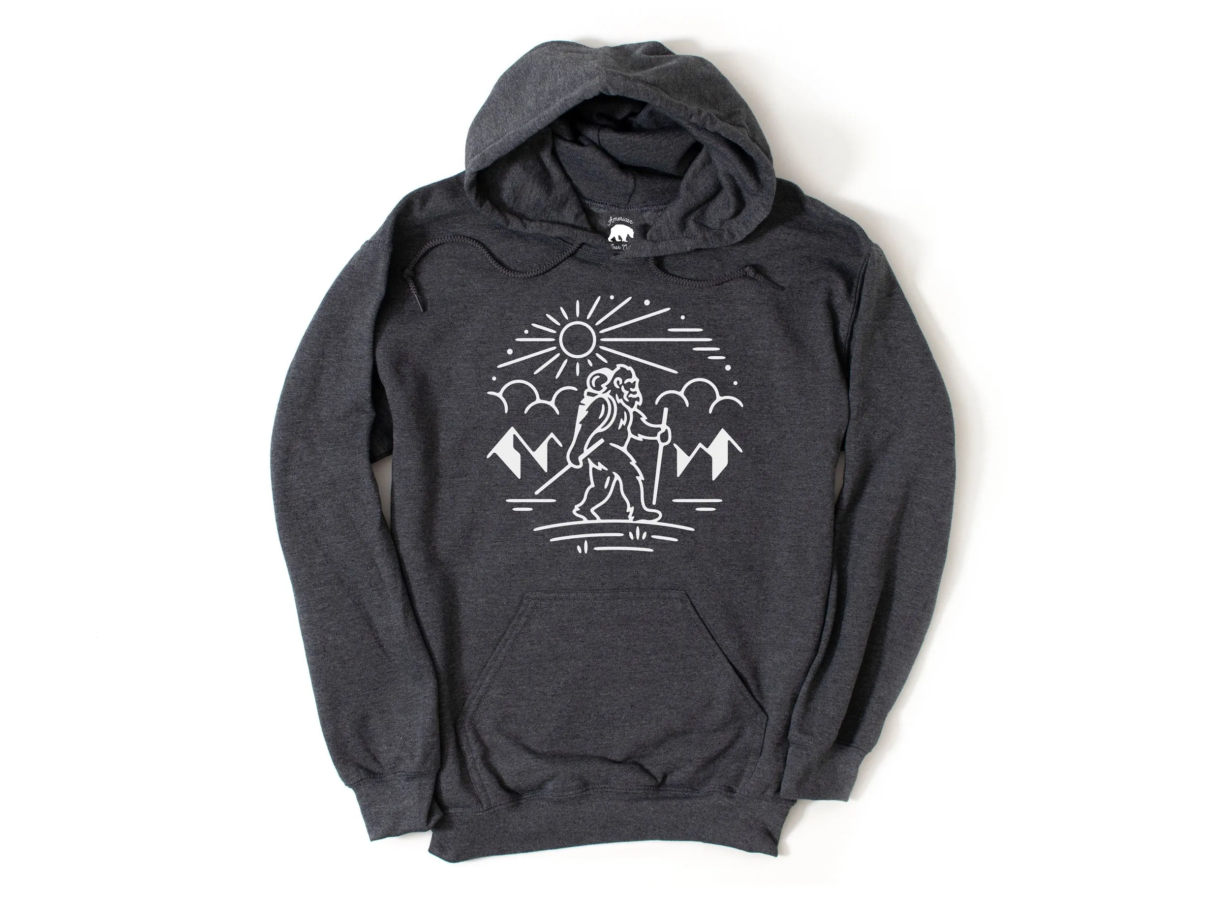 Bigfoot Hiking Hoodies - light or dark artwork