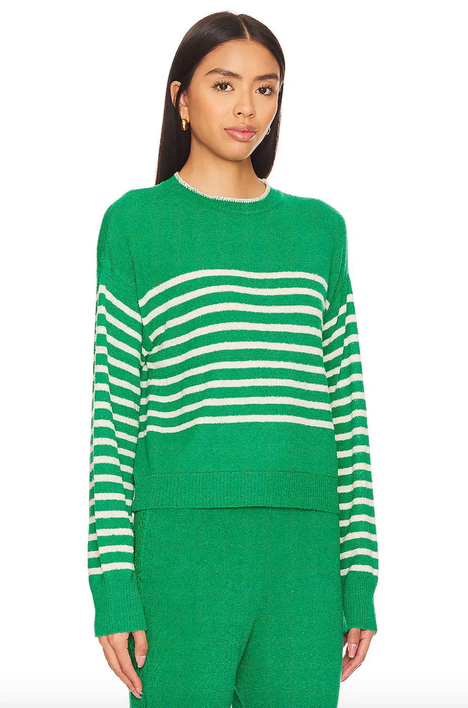 Boucle Knit Stripe Sweater