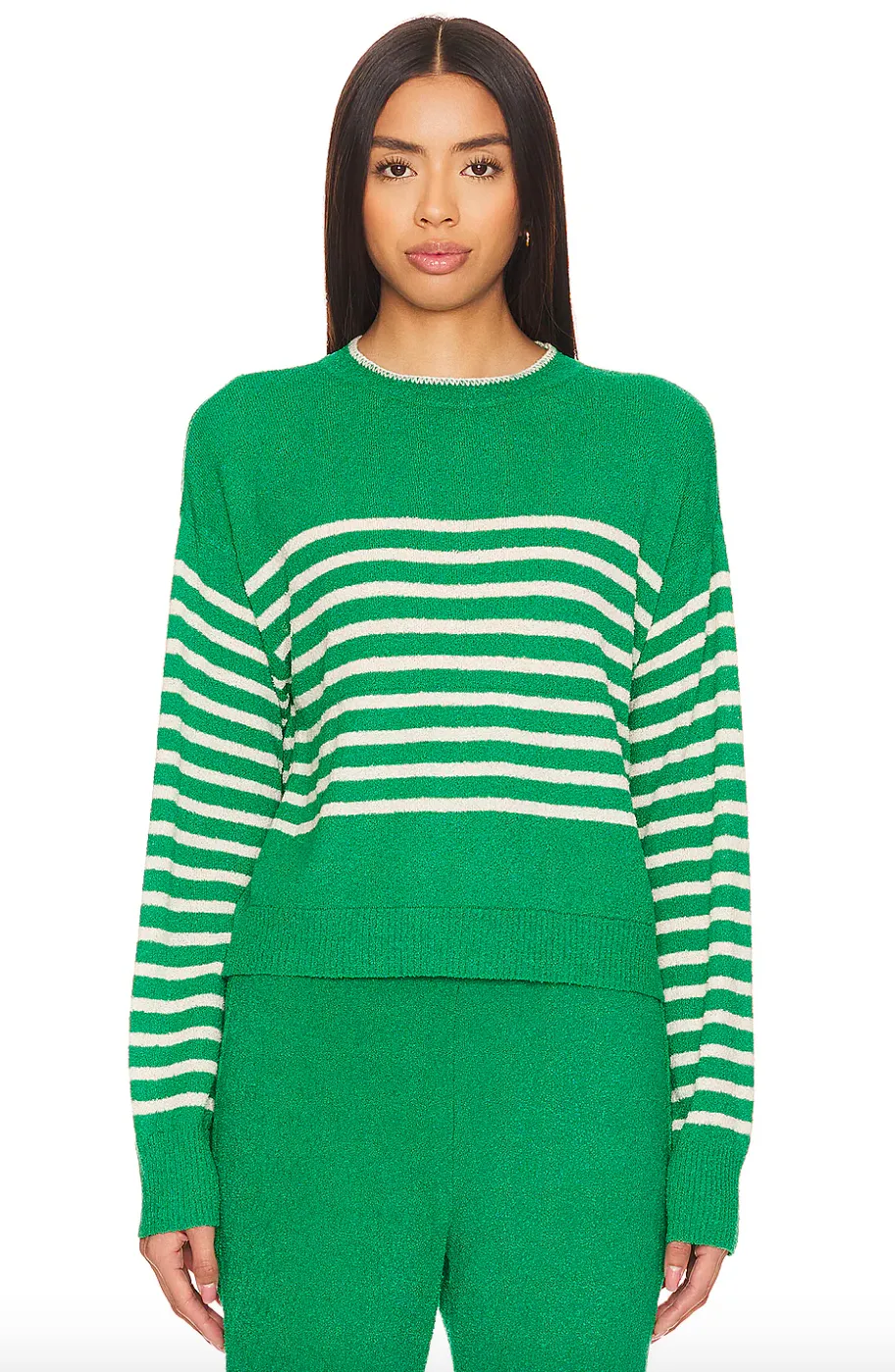 Boucle Knit Stripe Sweater