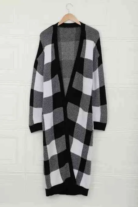 Buffalo Plaid Duster Cardigan