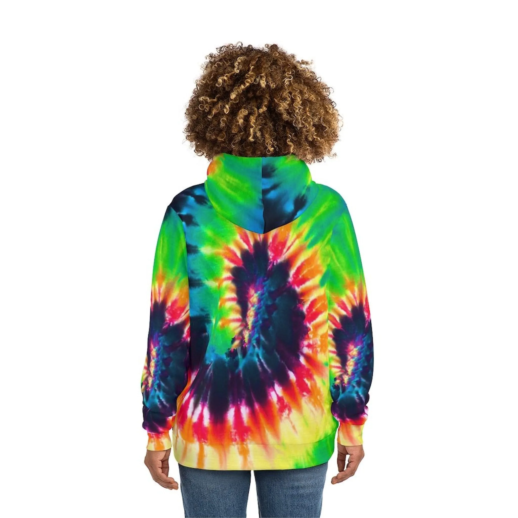 Bynelo Swirl Mint Tie Dye Unisex Fashion Hoodie