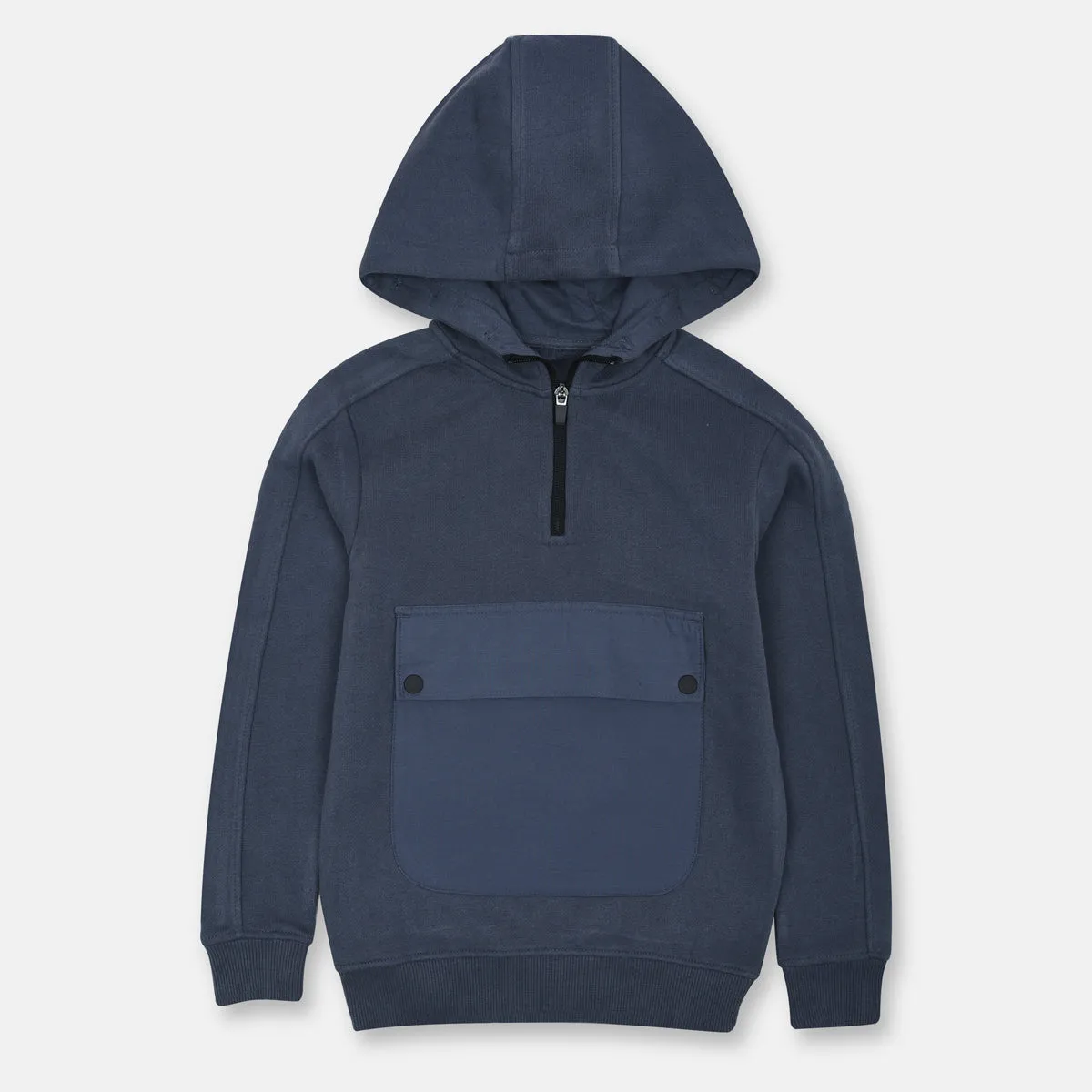 CA Half Zip Blue Fleece Hoodie 11518