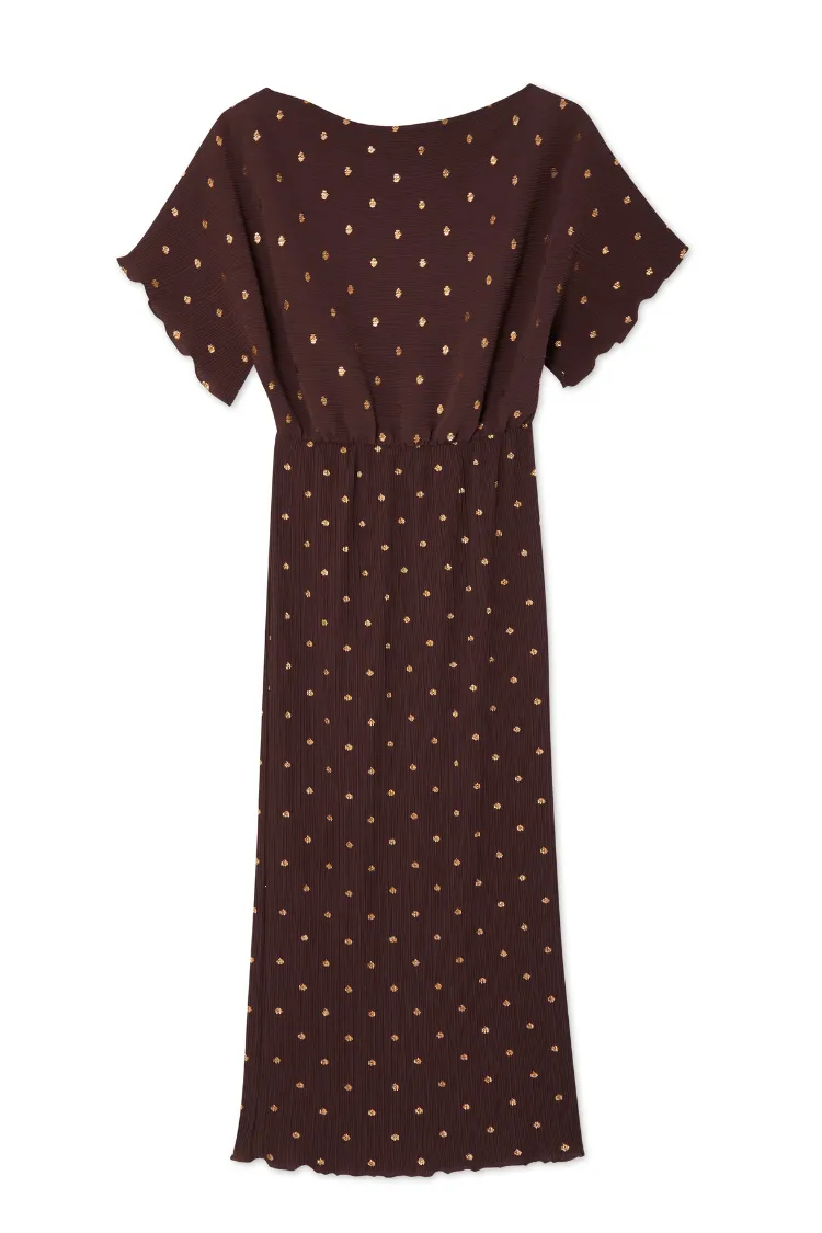 Elegant Chocolate Brown Tilly Dress with Flattering Fit and Stylish Design