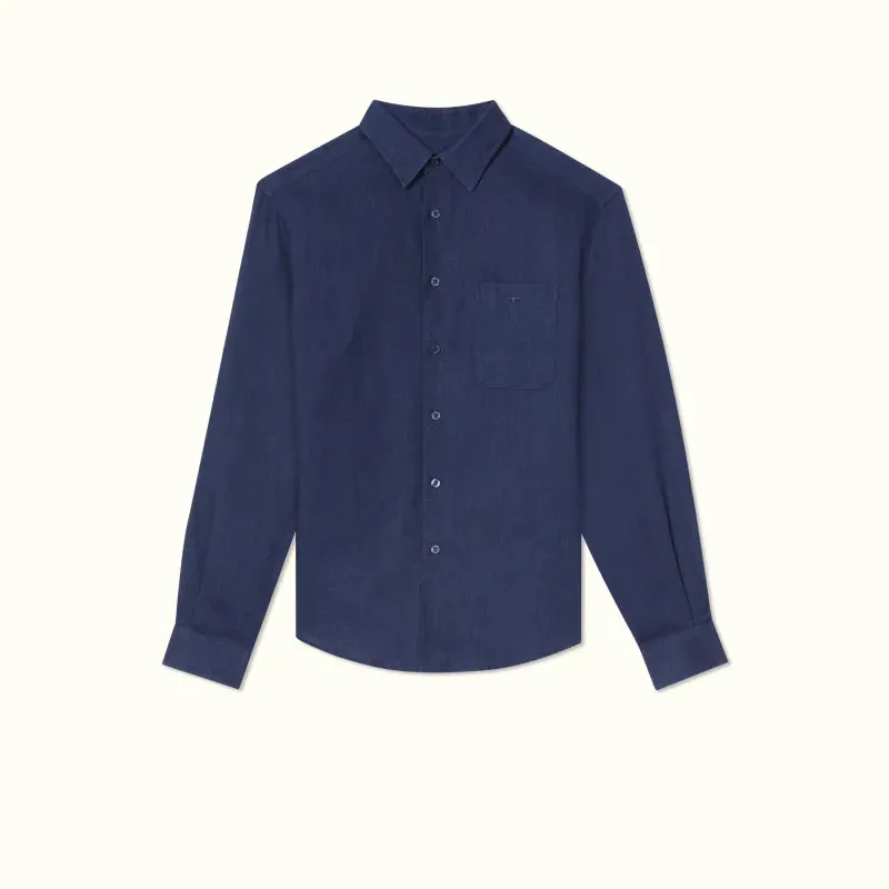 Coalcliff Linen Shirt - Dark Navy