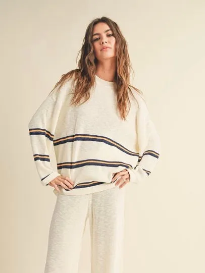 Cozy Up Multi Striped  Pullover