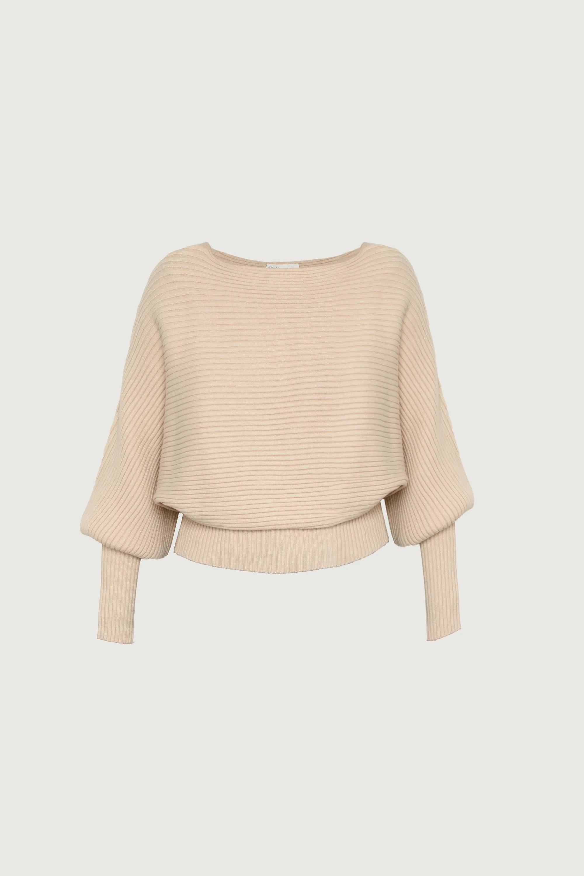 CROPPED RIBBED SWEATER