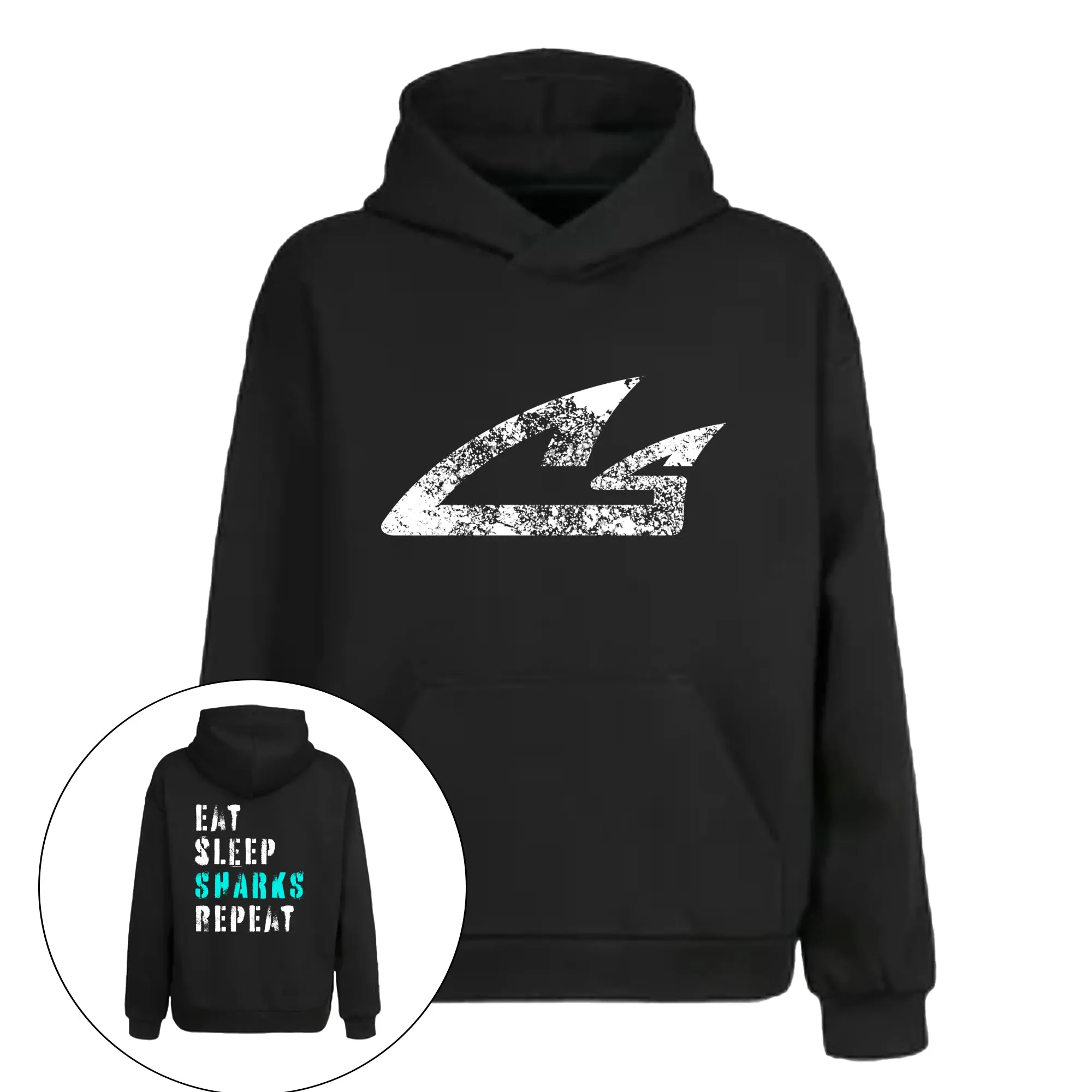 CSS - Eat Sleep Sharks Repeat LOGO - Hoodie