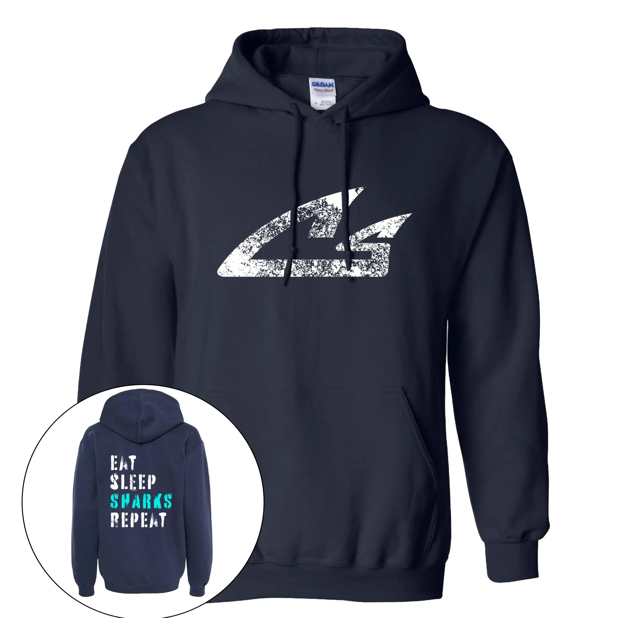 CSS - Eat Sleep Sharks Repeat LOGO - Hoodie