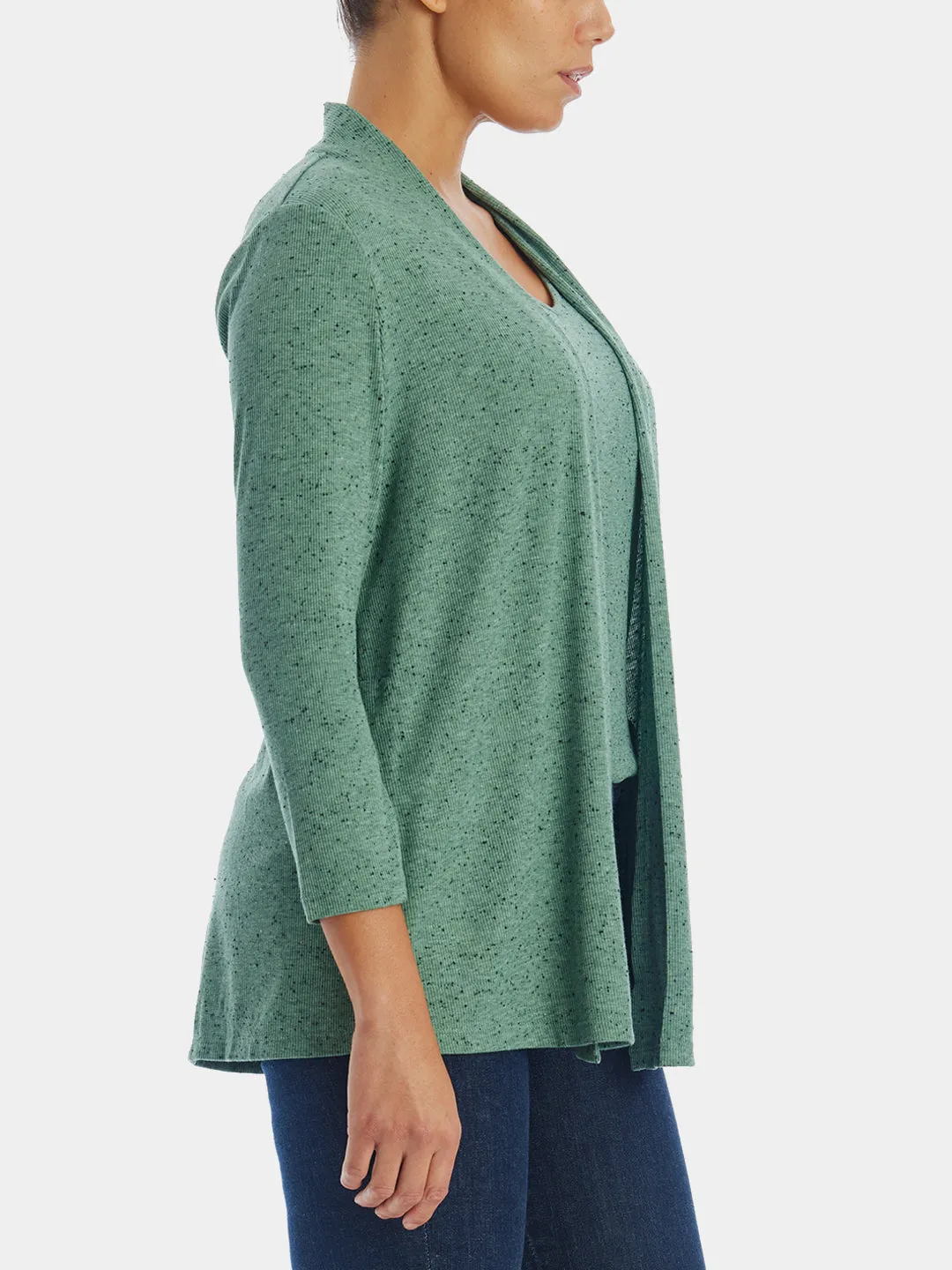 Drapey Ribbed Knit Cardigan