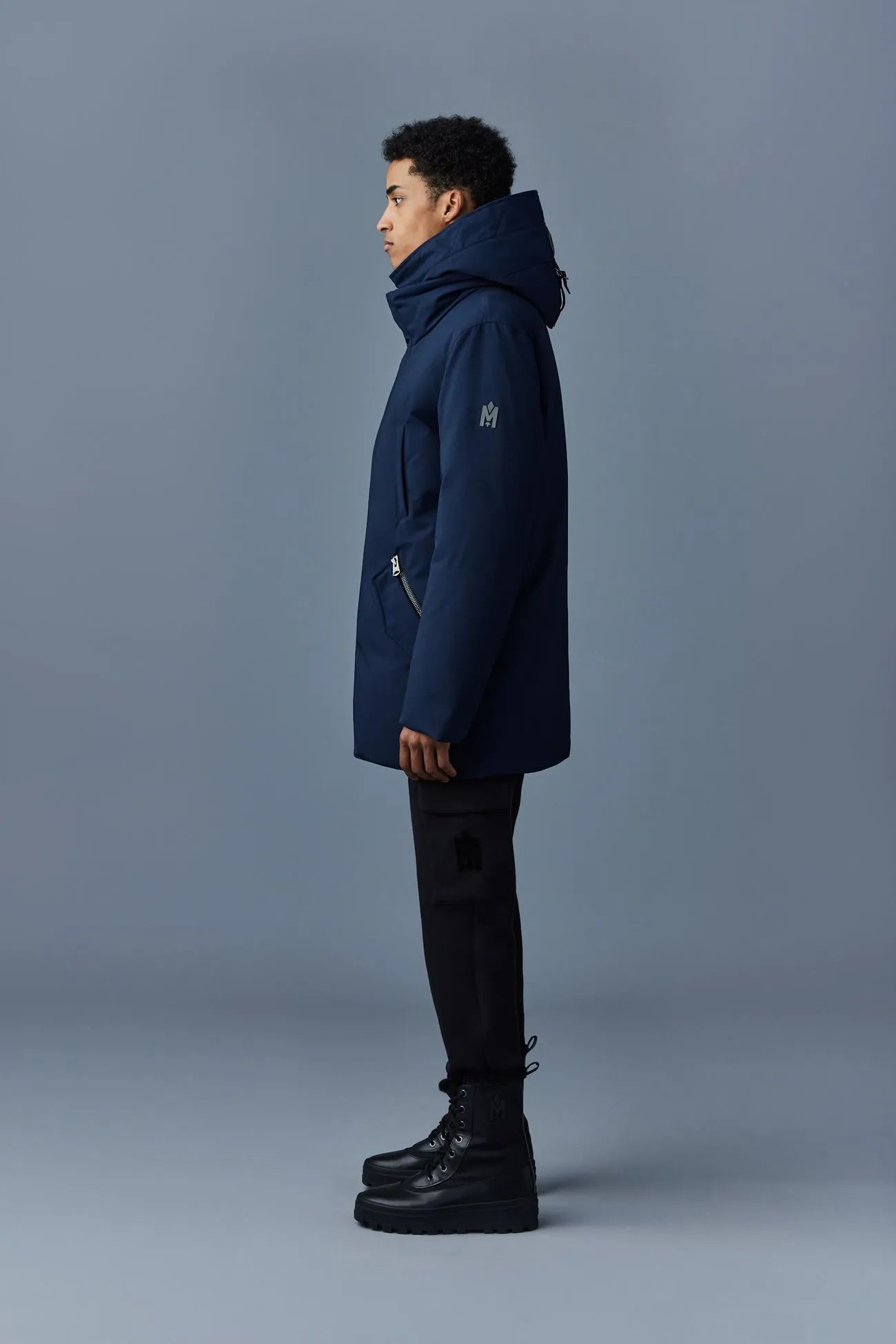 Edward 2-in-1 Down Coat With Removable Hooded Bib Navy