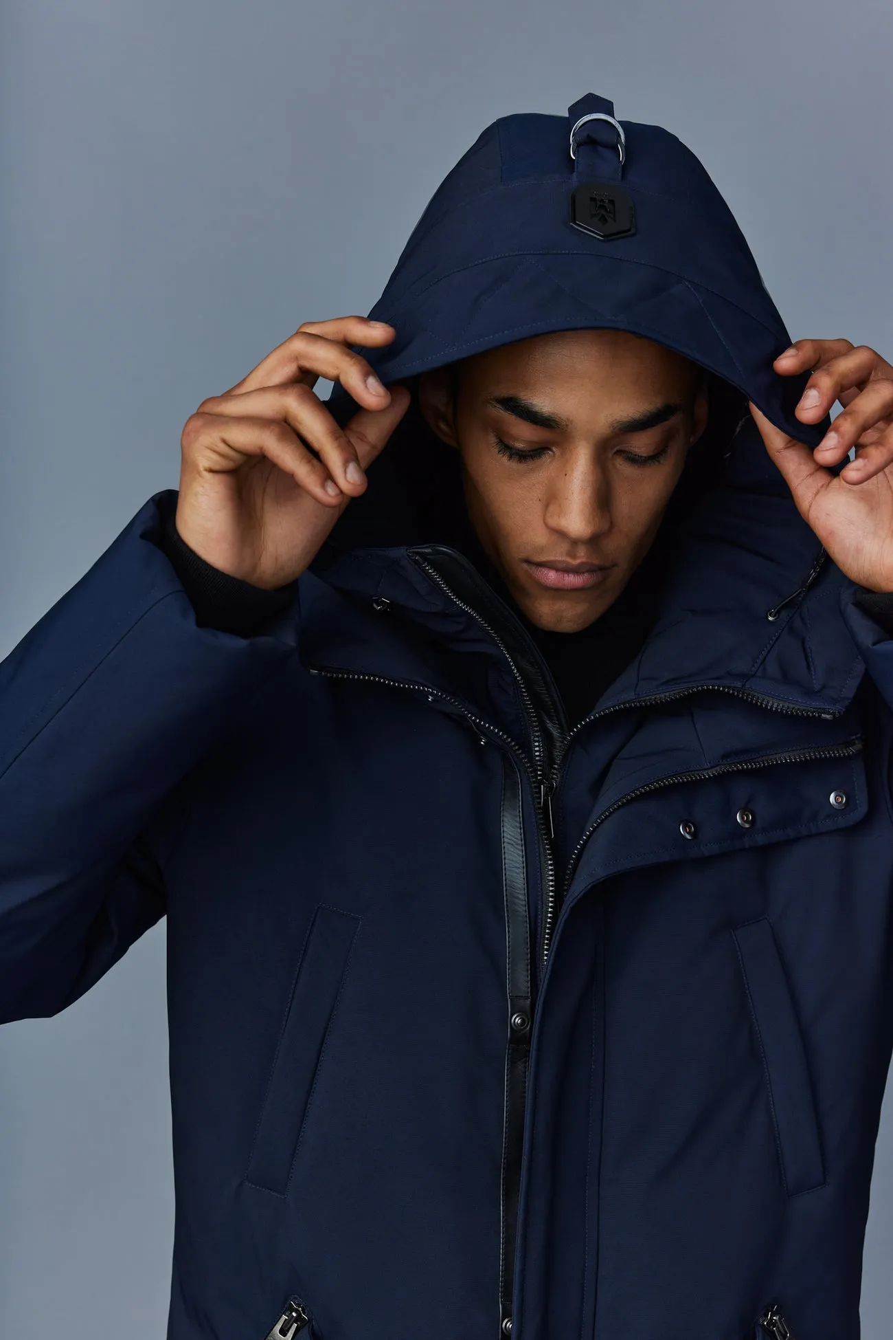 Edward 2-in-1 Down Coat With Removable Hooded Bib Navy