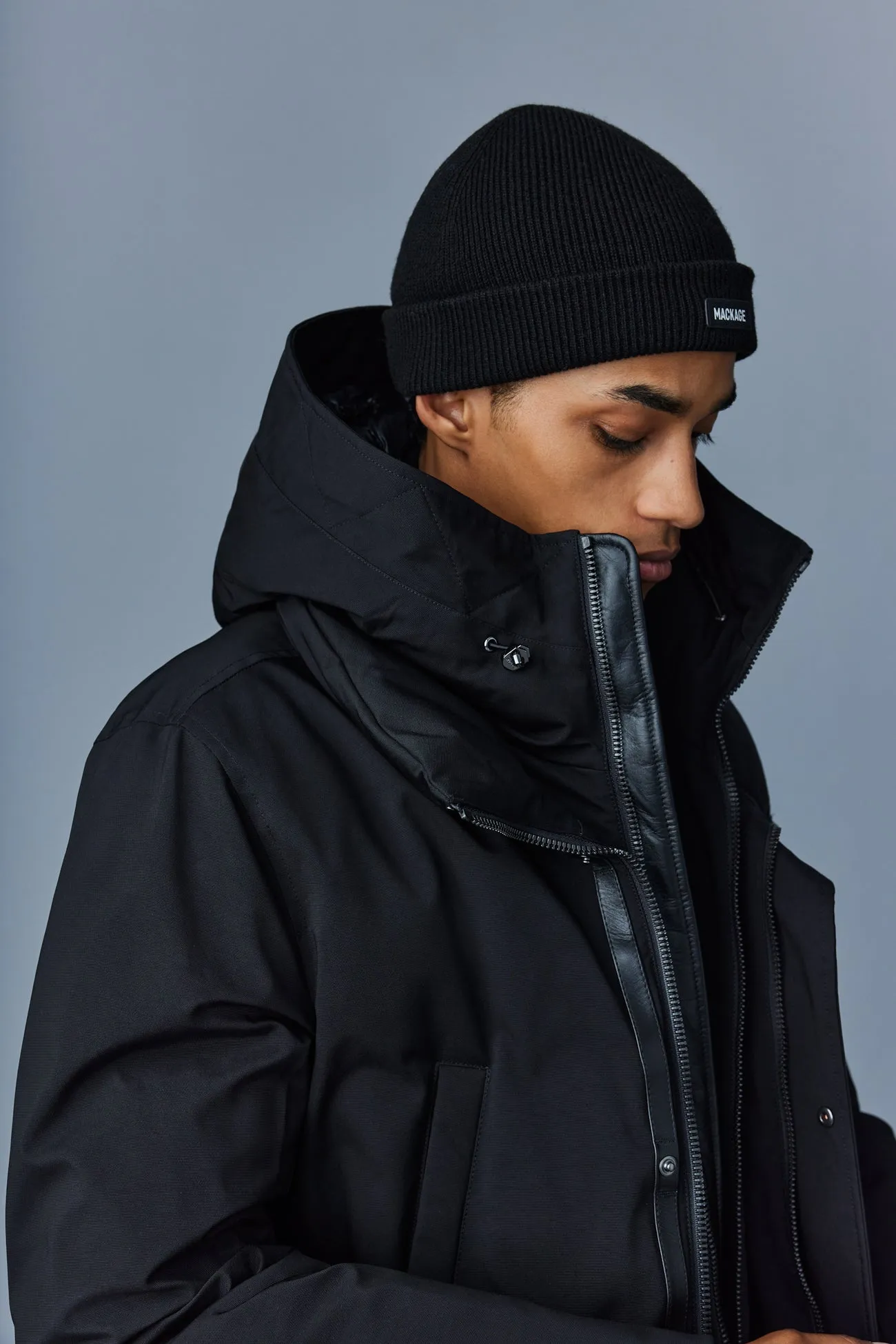 Edward 2-in-1 Down Coat With Removable Hooded Black