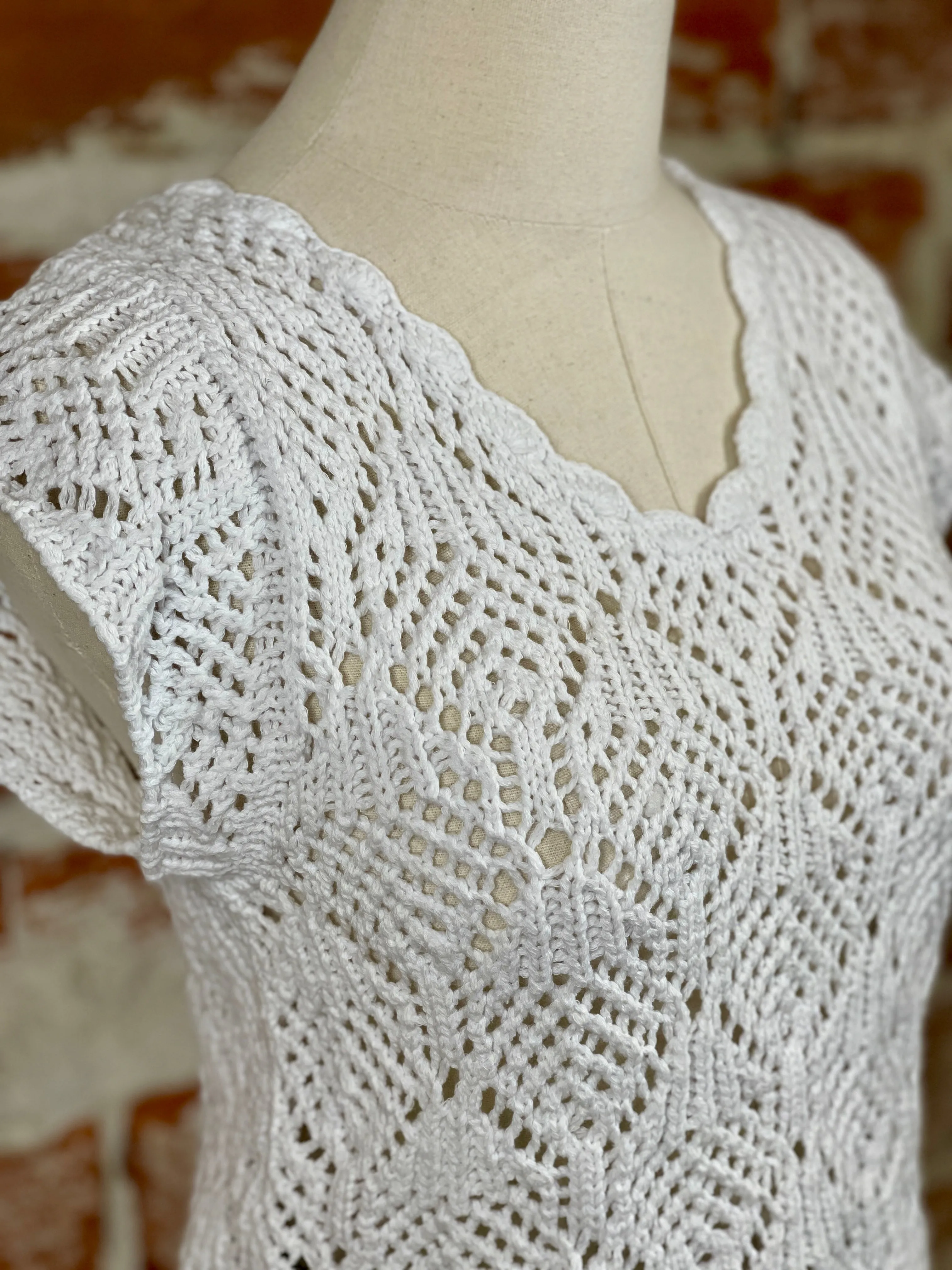 Elan Crochet Top in White