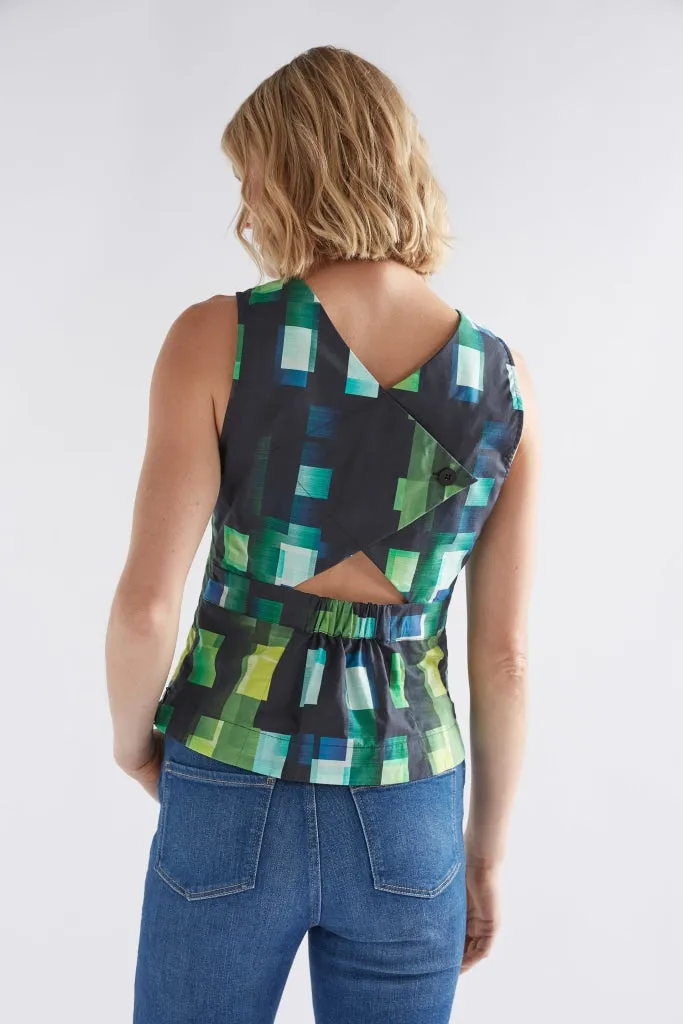 Elk The Label - Indi Tank - Green Shutter Grid