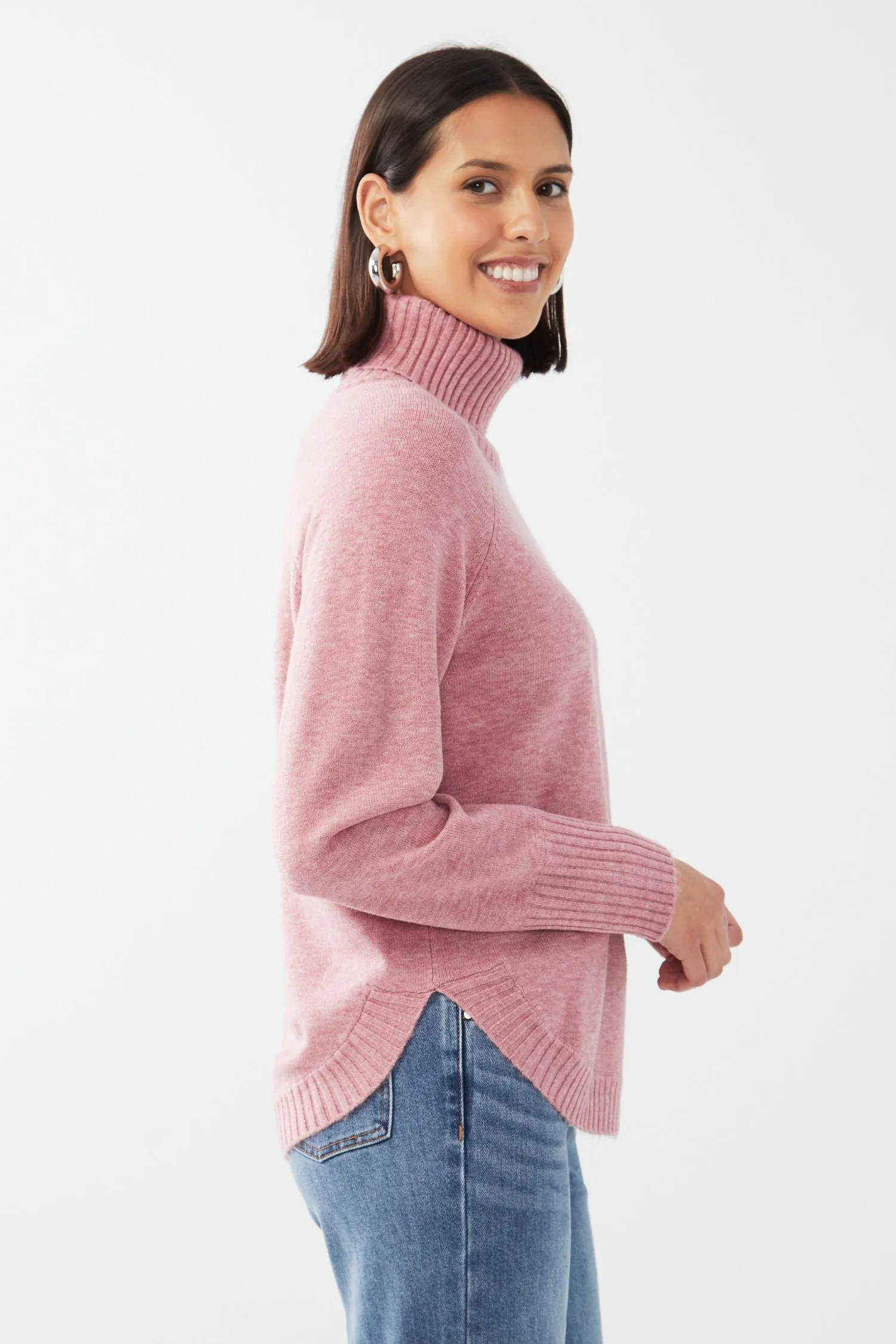 FDJ Turtleneck Shirttail Hem Sweater - Style 1515333