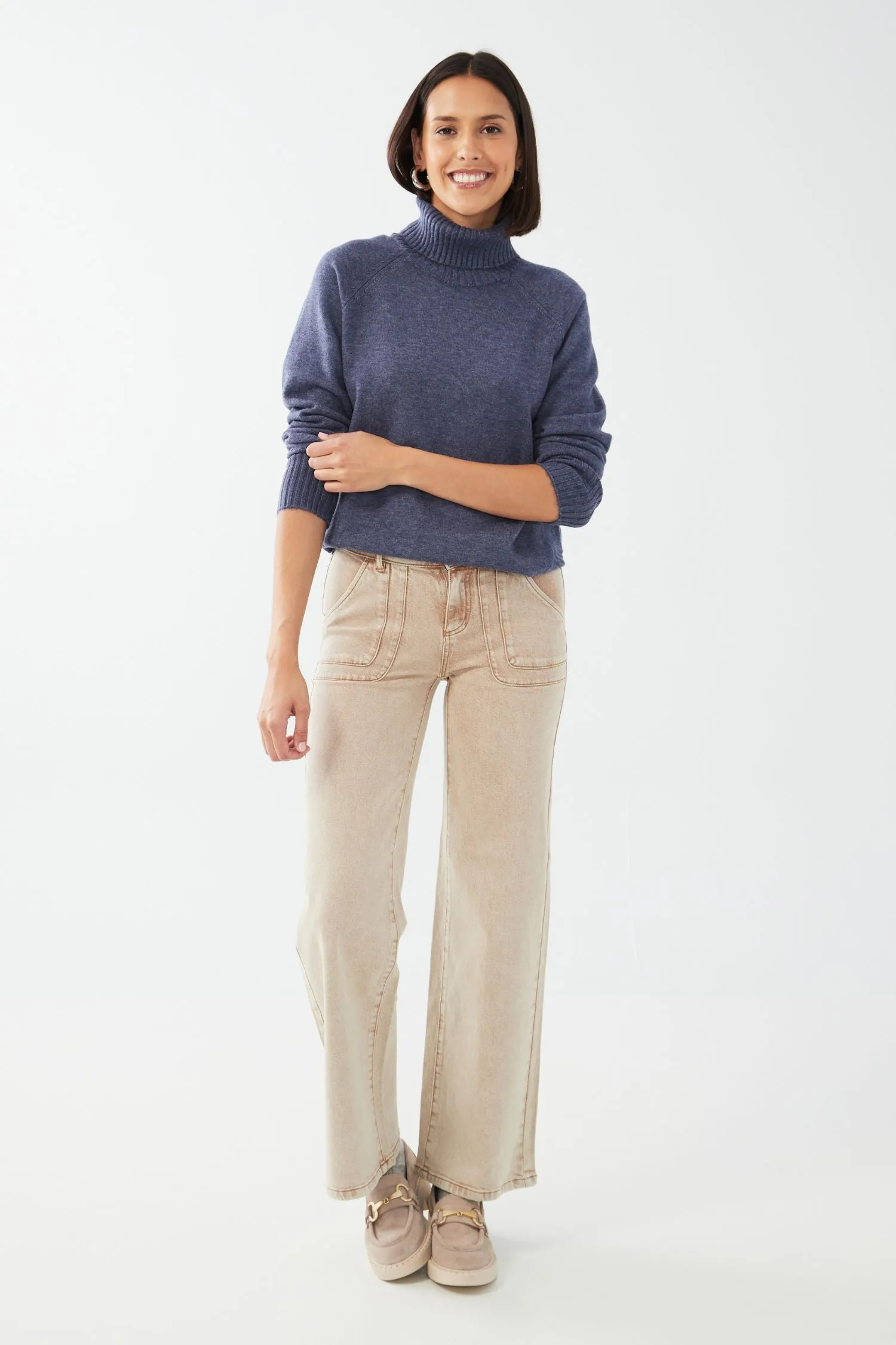 FDJ Turtleneck Shirttail Hem Sweater - Style 1515333