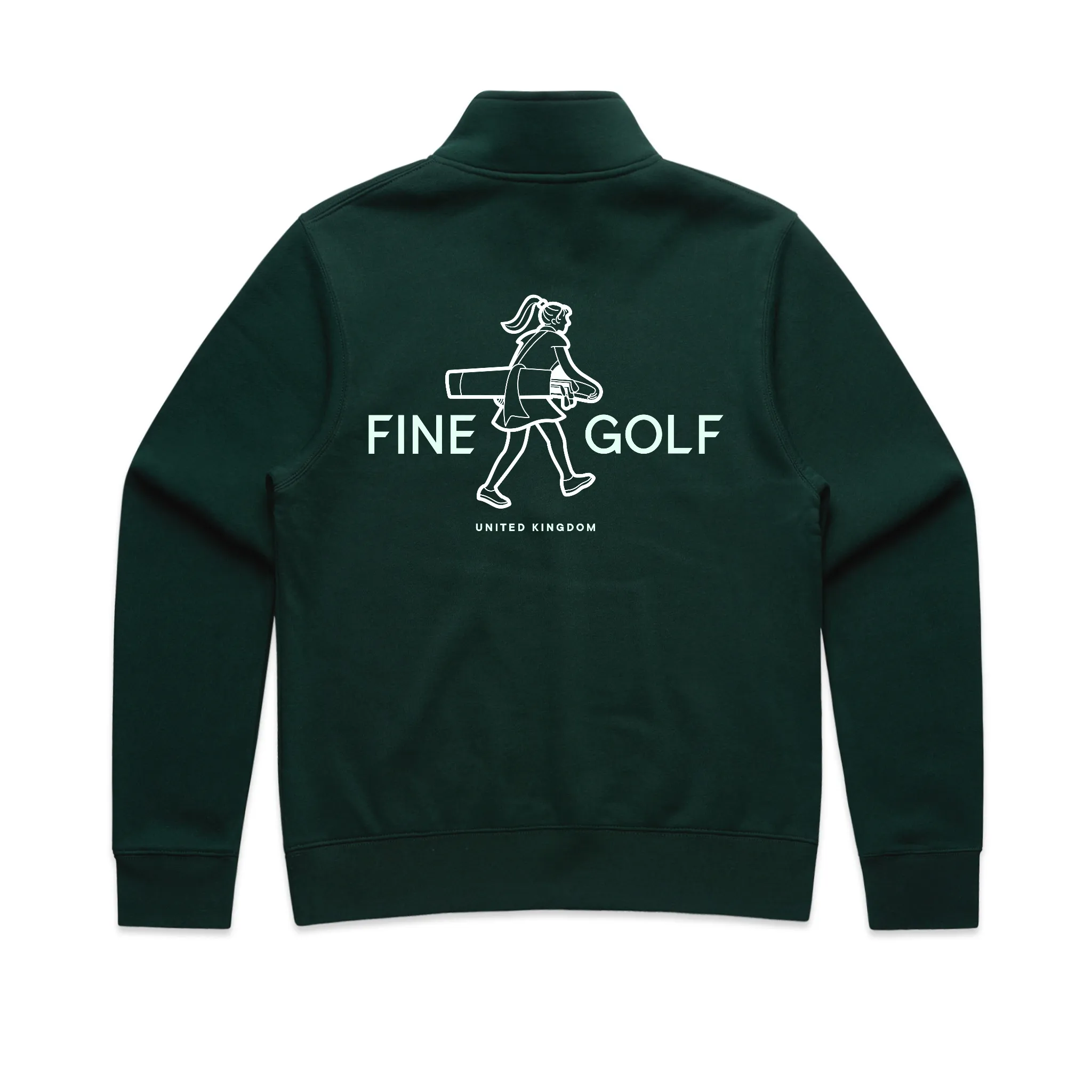 Fine Golf The Golf Girl 1/4 Zip Sweatshirt - Pine Green