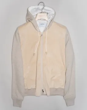 Gran Sasso Alcantara Full-Zip Hoodie / Beige