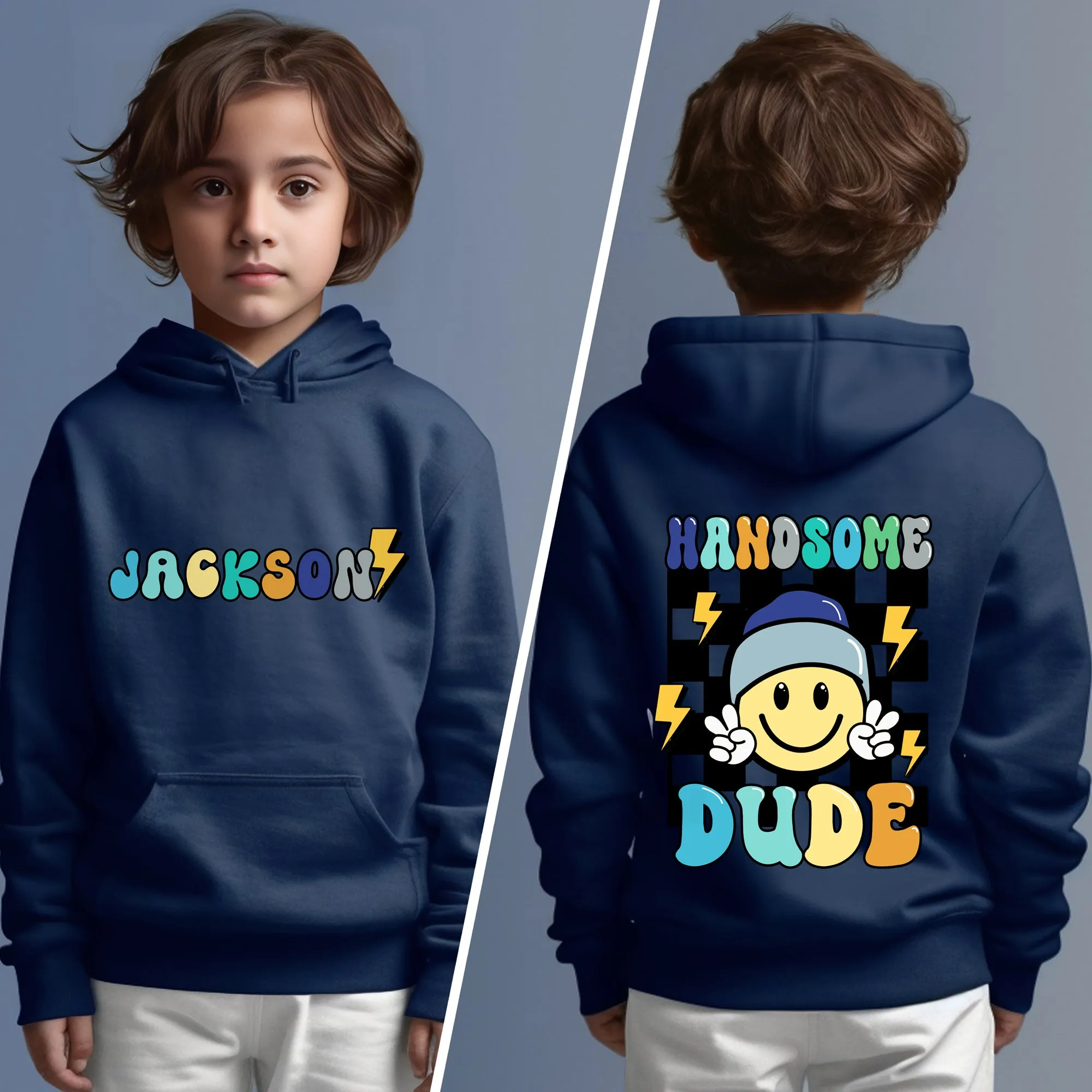 Handsome Dude - Personalized Kids Hoodie