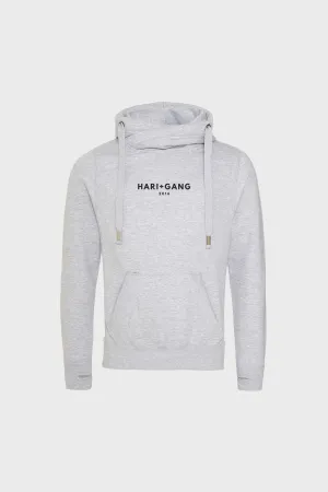 HATG Grey Logo Cowl Neck Hoodie