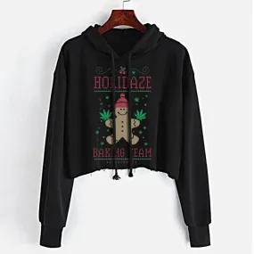 Holidaze Baking Team Crop Top Hoodie