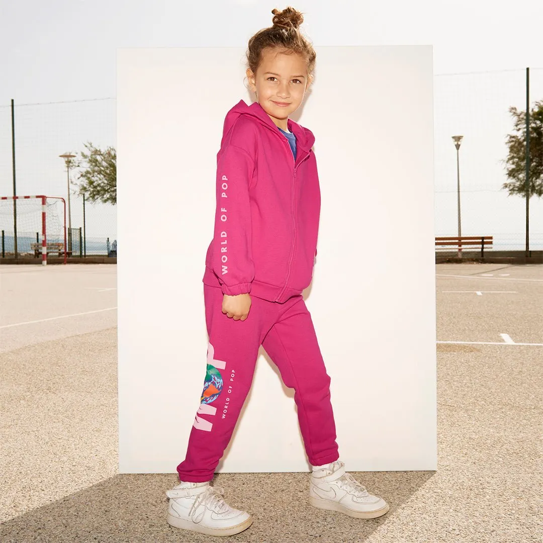 Jogging jacket for children in organic cotton