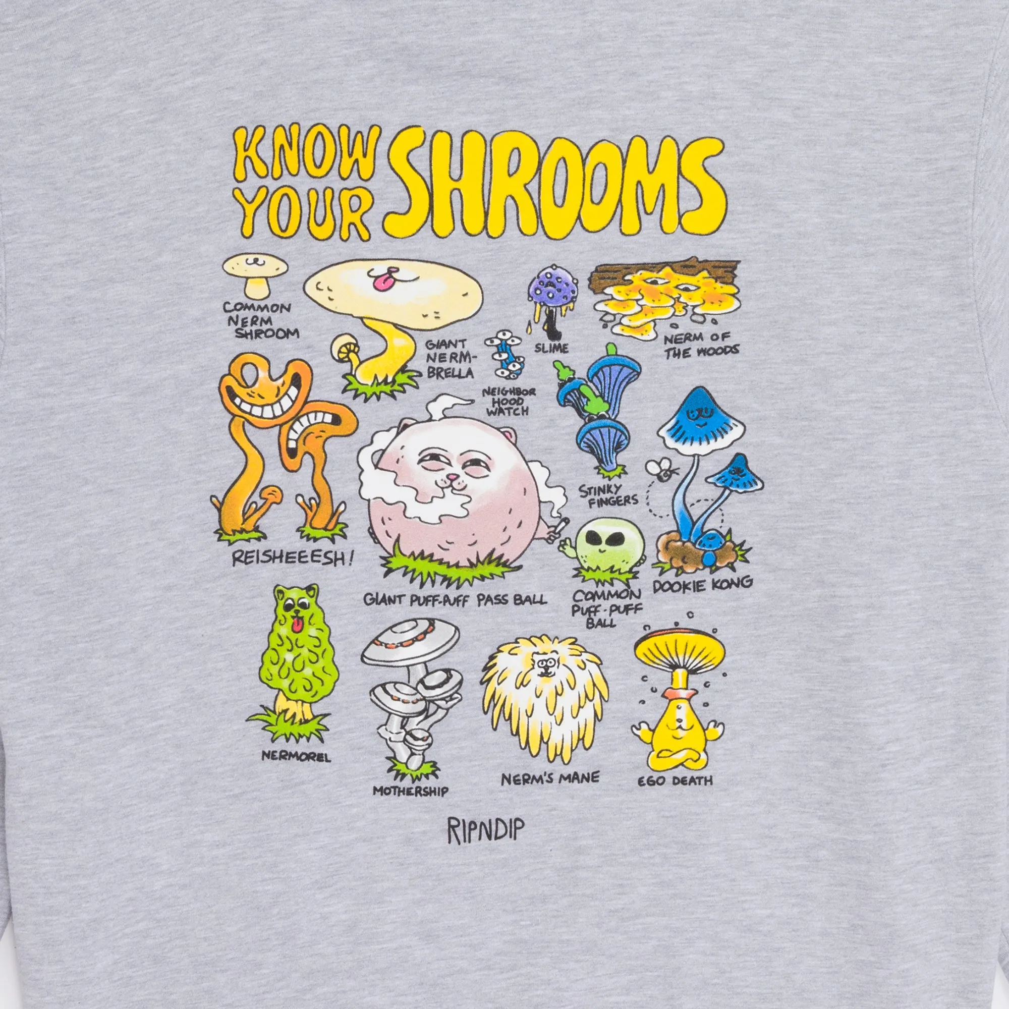 Know Ur Shrooms Hoodie (Ash Heather)