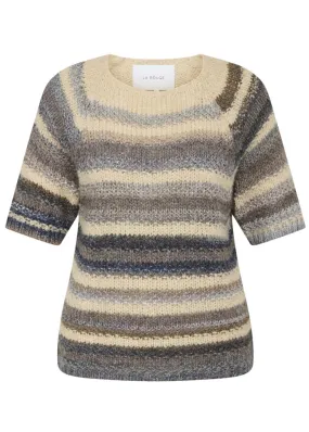 La Rouge Alberta Knit Sweater - Brown Combi