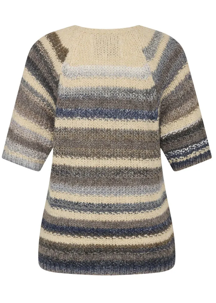 La Rouge Alberta Knit Sweater - Brown Combi