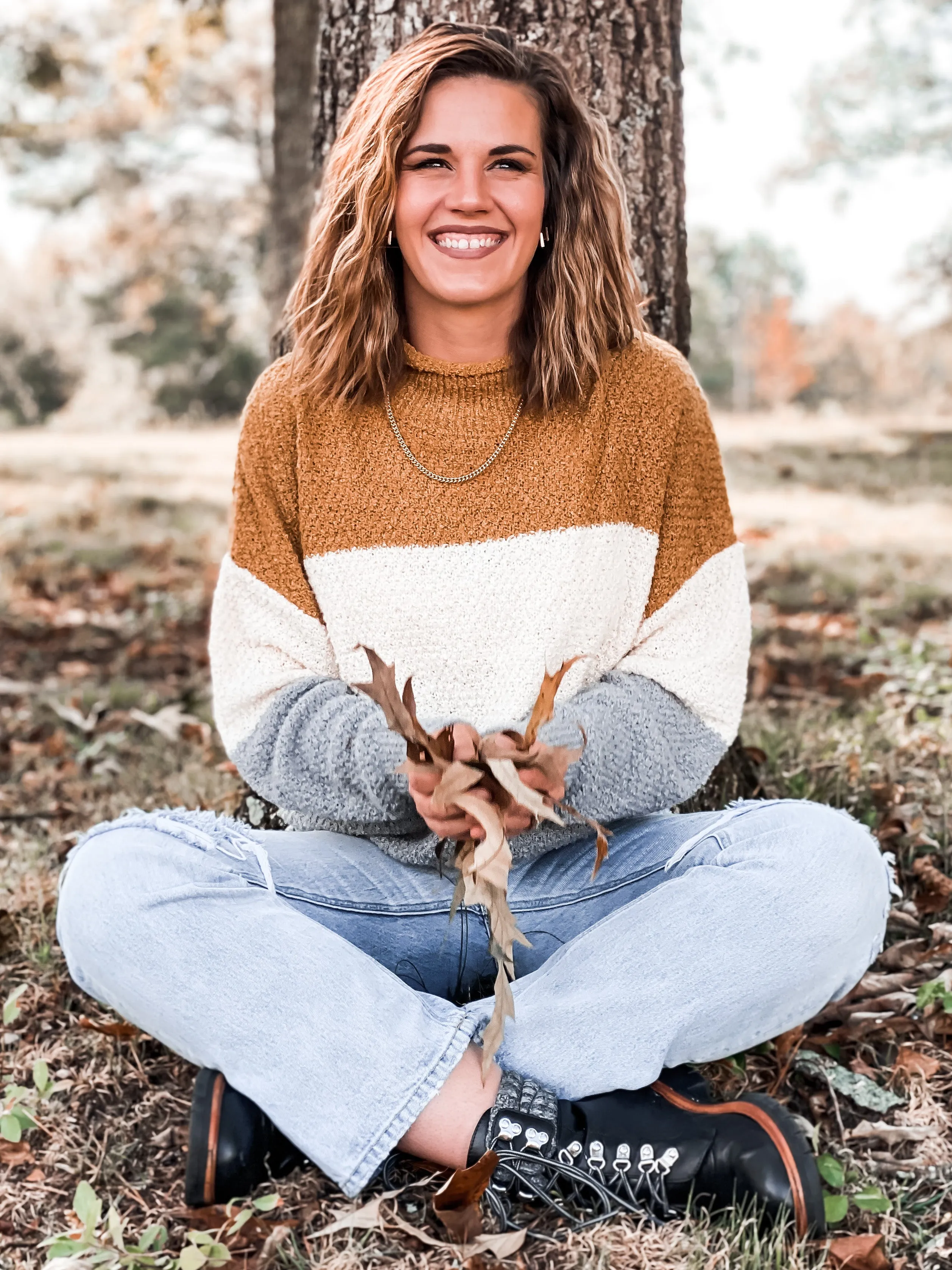 Lauren Striped Turtleneck Sweater